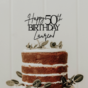 50th Birthday Cake Topper, Happy 50th Anniversary Cake Topper