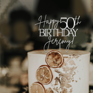 50th Birthday Cake Topper, Happy 50th Anniversary Cake Topper