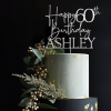 Happy 60th Birthday Cake Topper, 60th Anniversary Cake Topper