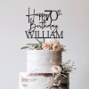Happy 70th Birthday Cake Topper, 70th Anniversary Cake Topper
