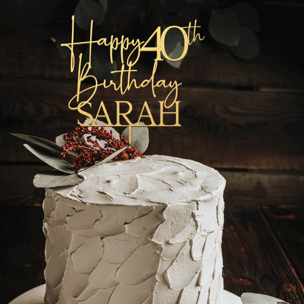 40th Birthday Cake Topper