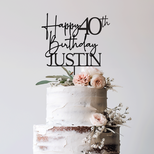 40th Birthday Cake Topper