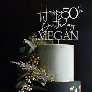 Happy 50th Birthday Cake Topper