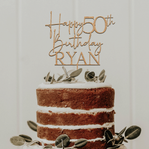 Happy 50th Birthday Cake Topper