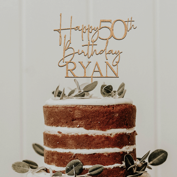 Happy 50th Birthday Cake Topper