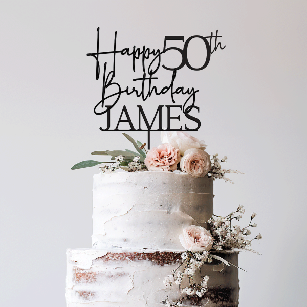 Happy 50th Birthday Cake Topper