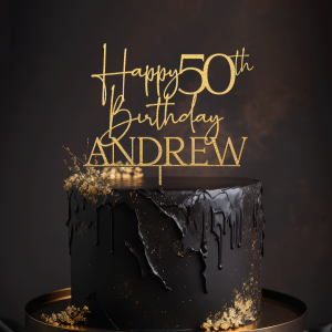 Happy 50th Birthday Cake Topper