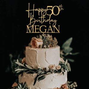 Happy 50th Birthday Cake Topper