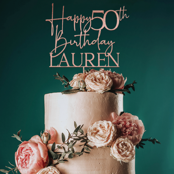 Happy 50th Birthday Cake Topper