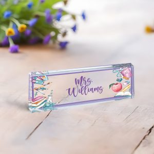 Teacher Desk Name Plate, Personalized Name Plate for Teacher