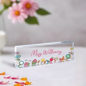 Teacher Desk Name Plate, Personalized Name Plate for Teacher