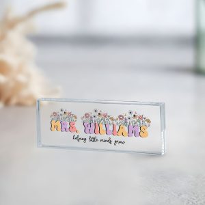Teacher Desk Name Plate, Personalized Name Plate for Teacher