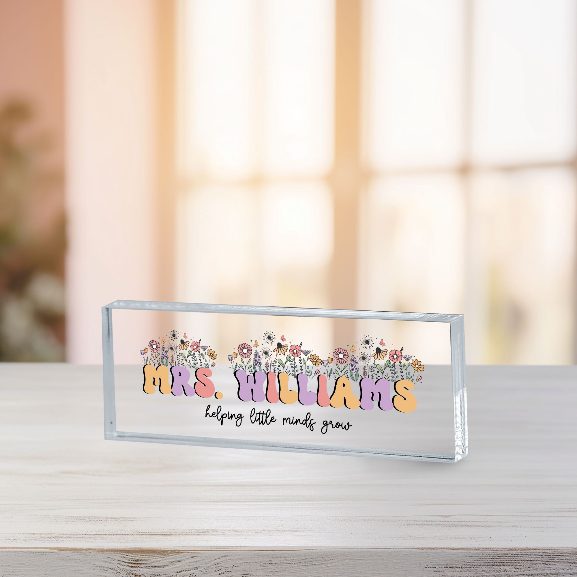 Rectangle Mock Up Teacher Design 2 only7 Teacher Desk Name Plate, Personalized Name Plate for Teacher