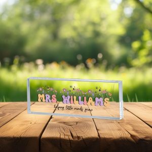 Teacher Desk Name Plate, Personalized Name Plate for Teacher