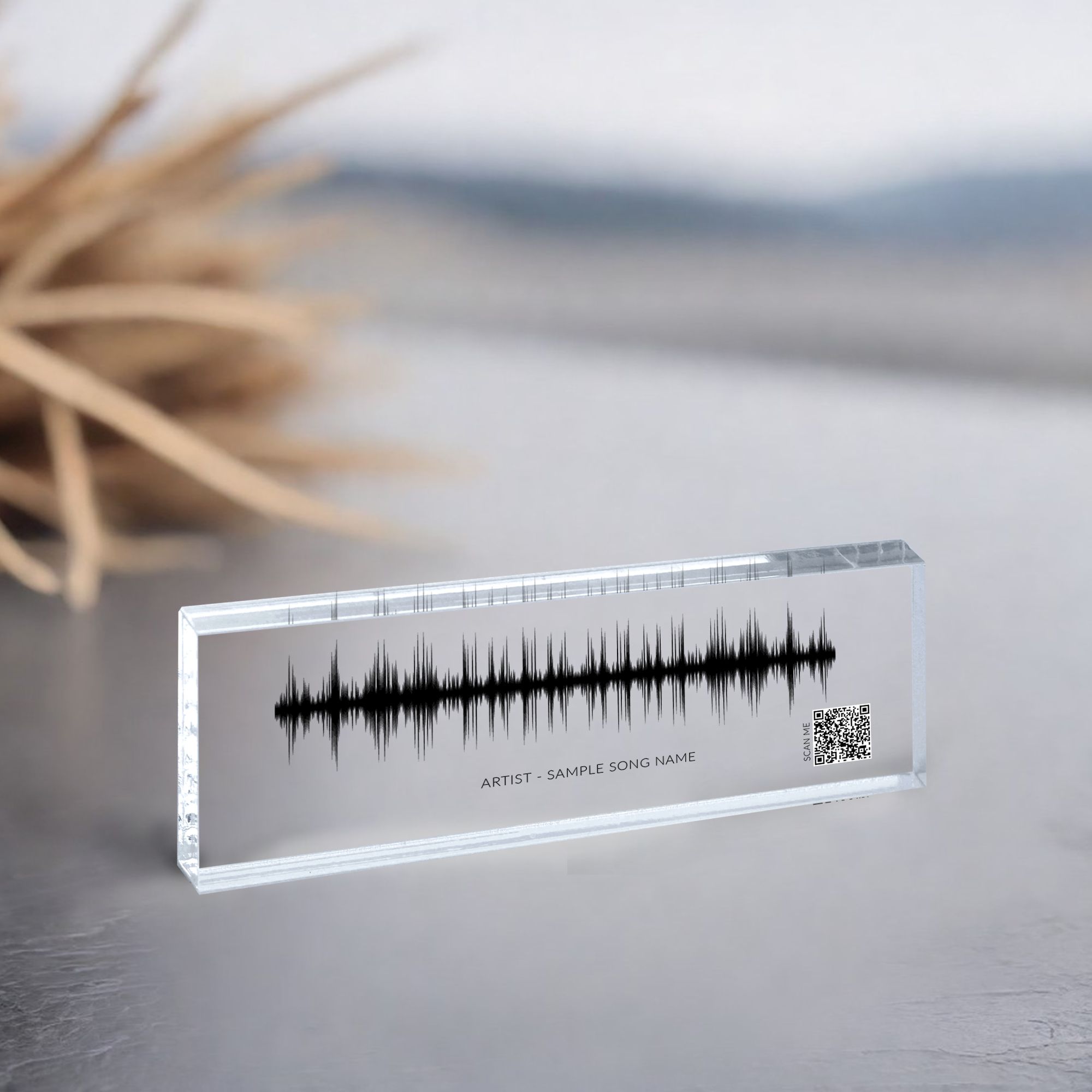 Sound Wave 1 Soundwave Song Plaque, Sound Plaque with QR Code
