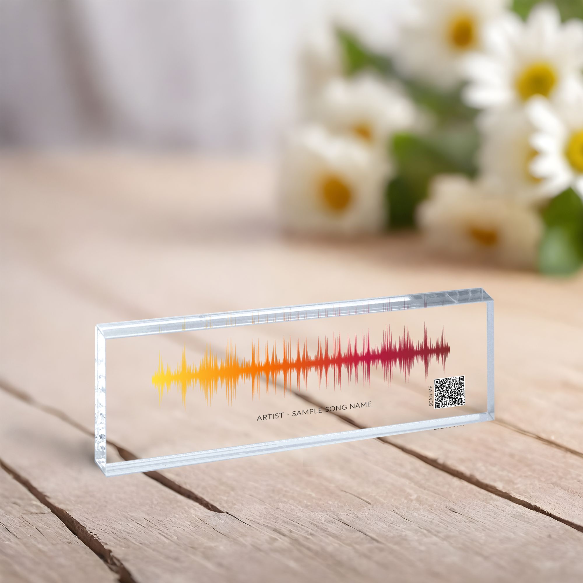 Sound Wave 6 Soundwave Song Plaque, Sound Plaque with QR Code