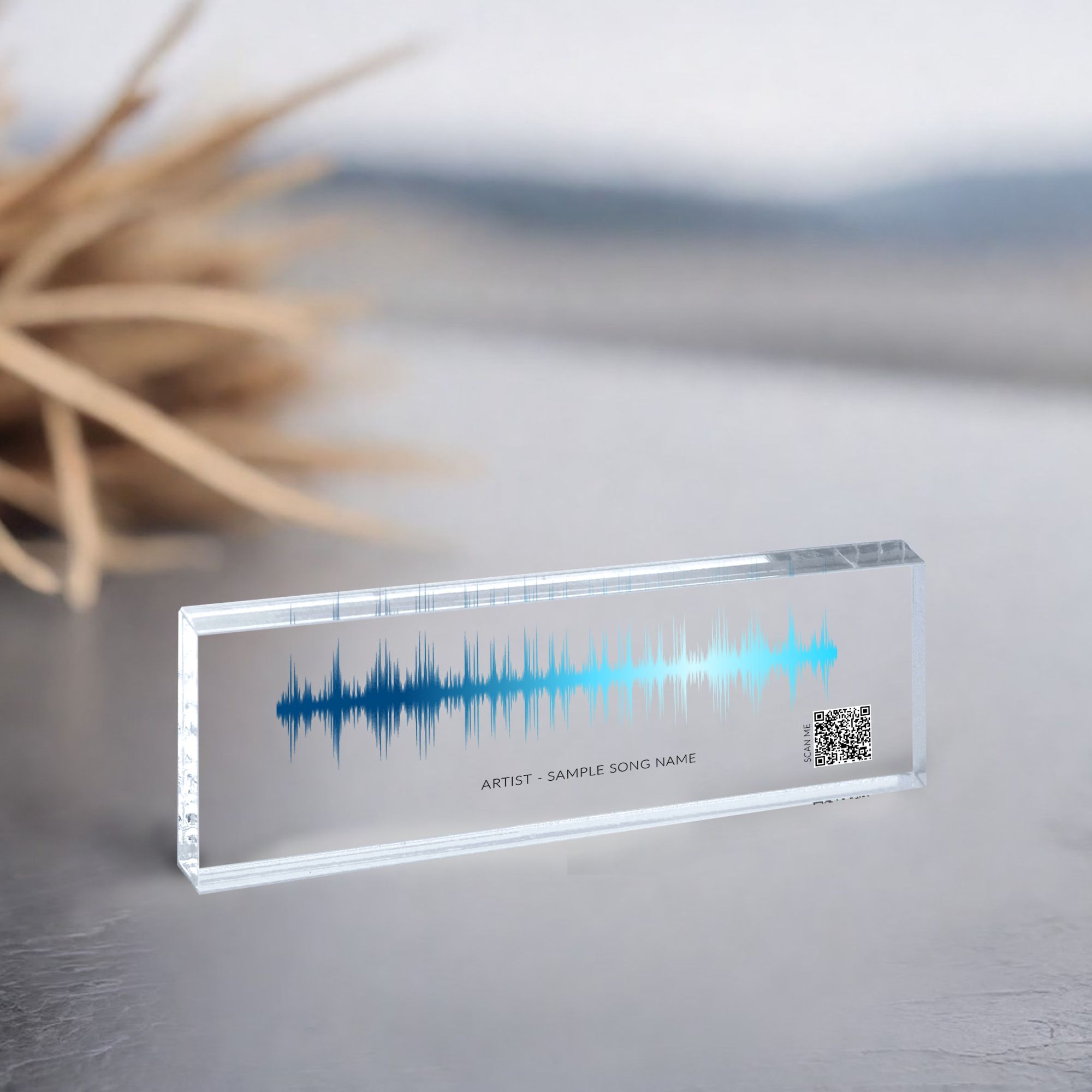 Sound Wave 8 Soundwave Song Plaque, Sound Plaque with QR Code