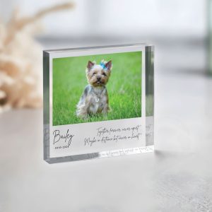 Pet Memorial Photo Plaque, Personalized Pet Memorial Gift