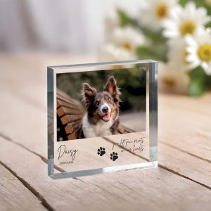 Pet Memorial Photo Plaque, Personalized Pet Memorial Gift