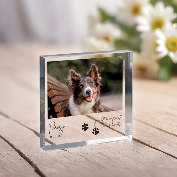 Pet Memorial Photo Plaque, Personalized Pet Memorial Gift