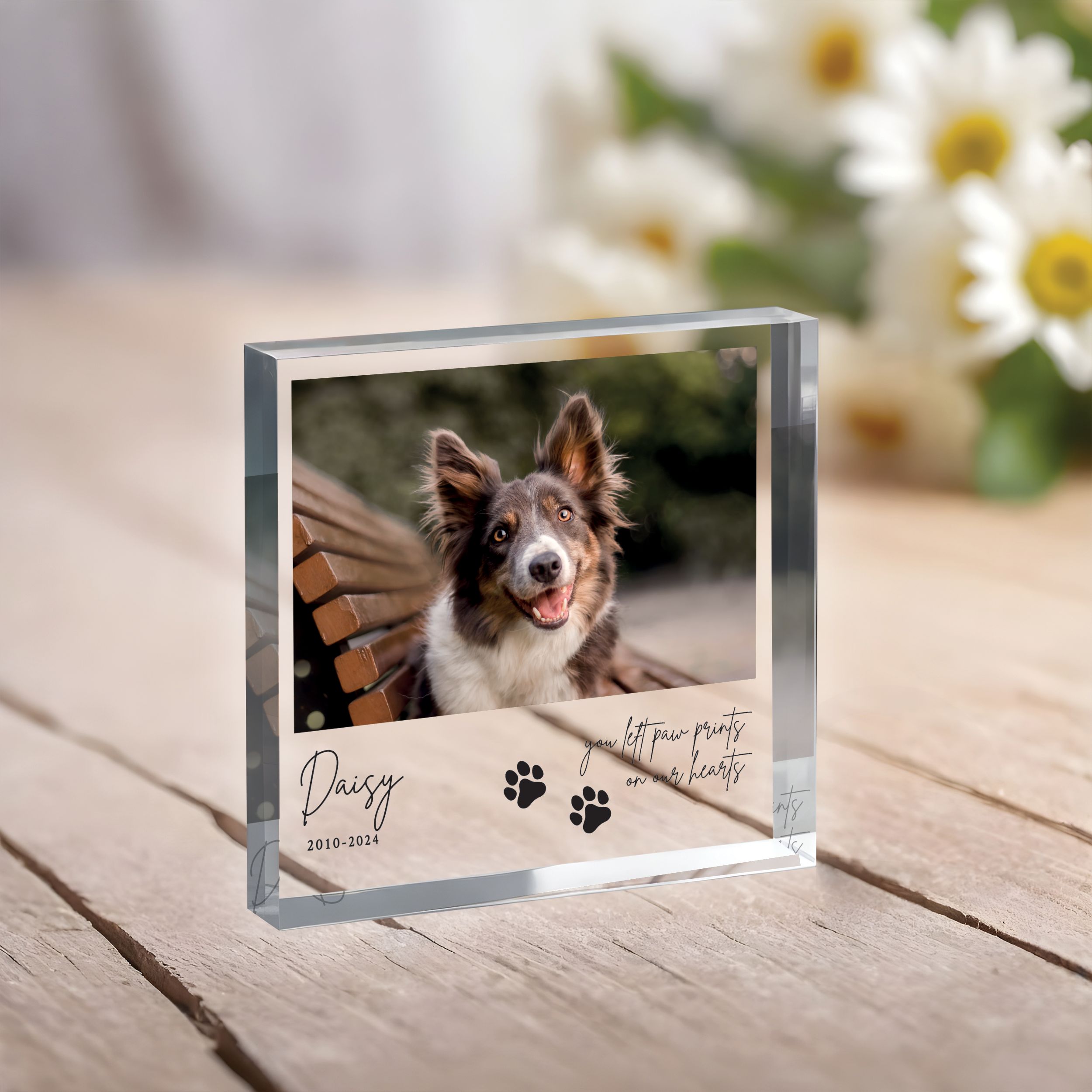 Square-Plaque---Pet-Memorial_0002_Group-3 Pet Memorial Photo Plaque, Personalized Pet Memorial Gift