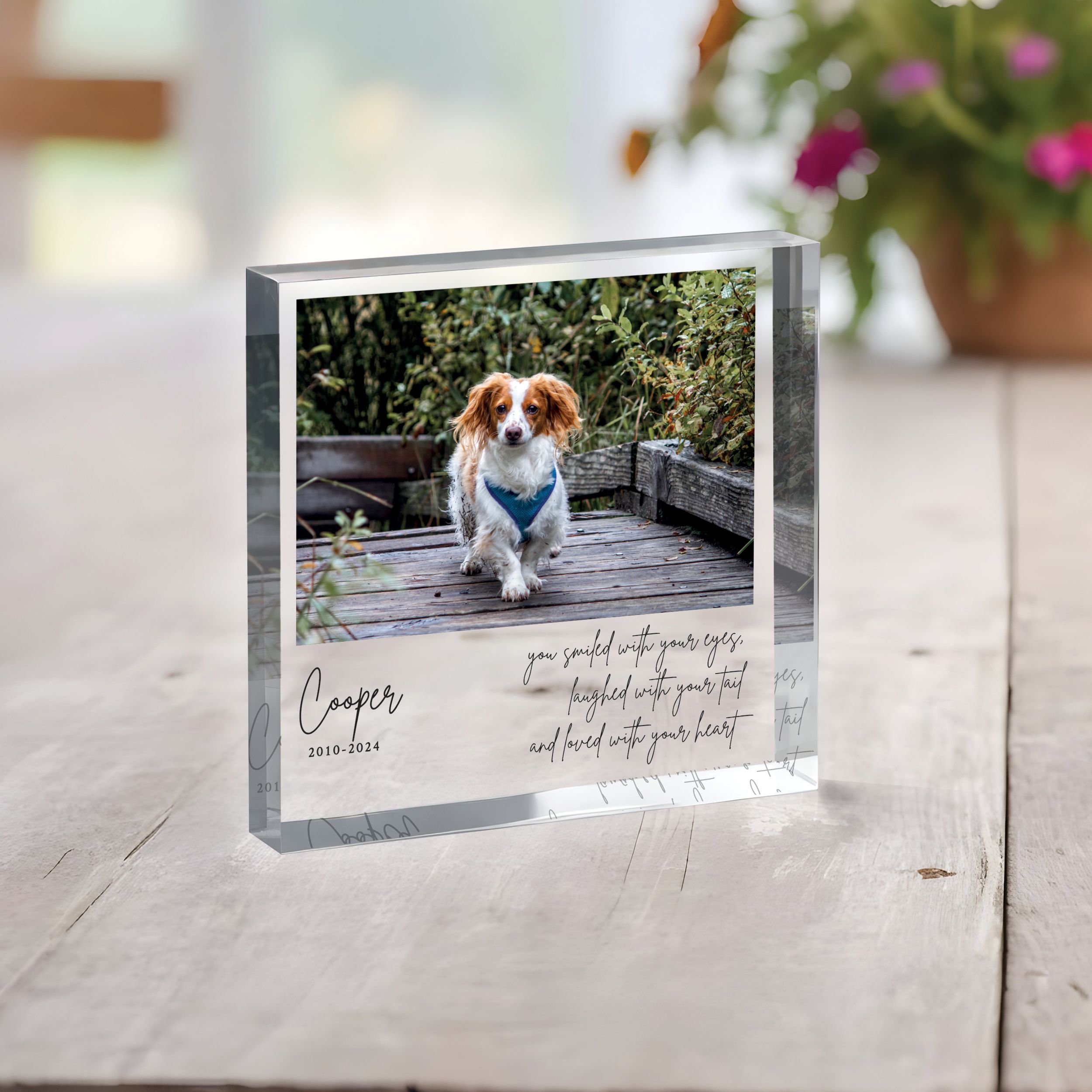Square-Plaque---Pet-Memorial_0003_Group-2 Pet Memorial Photo Plaque, Personalized Pet Memorial Gift