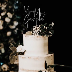 Personalized Cake Topper, Gold Wedding Cake Topper, Custom Wedding Cake Decor