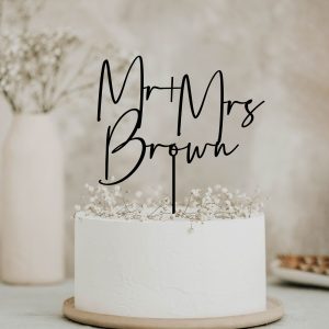 Mr and Mrs Cake Toppers for Wedding, Wedding Cake Topper