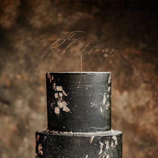 Script Wedding Cake Topper, Personalized Cake Toppers