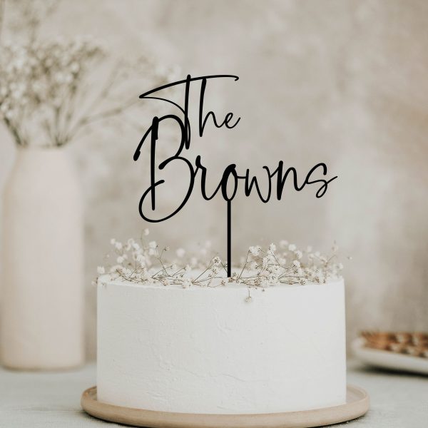 Handwritten Cake Topper for Wedding, Personalized Cake Topper