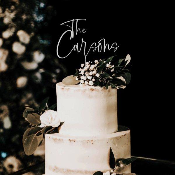 Handwritten Cake Topper for Wedding, Personalized Cake Topper