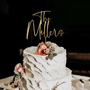 Handwritten Cake Topper for Wedding, Personalized Cake Topper