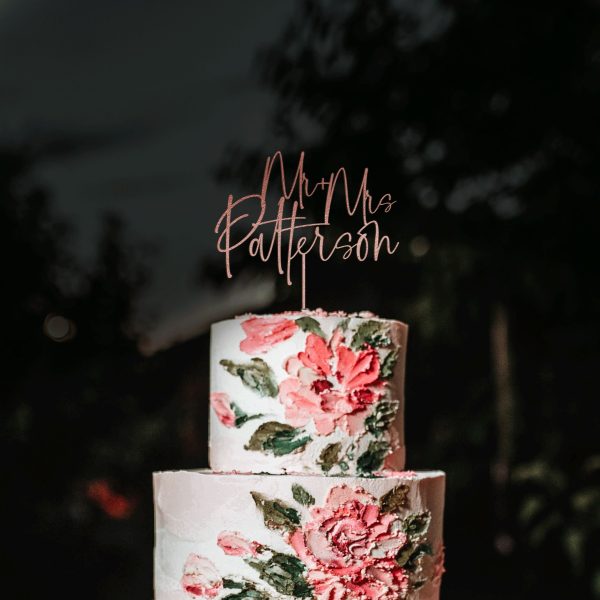 Handwritten Cake Topper for Wedding, Personalized Cake Topper