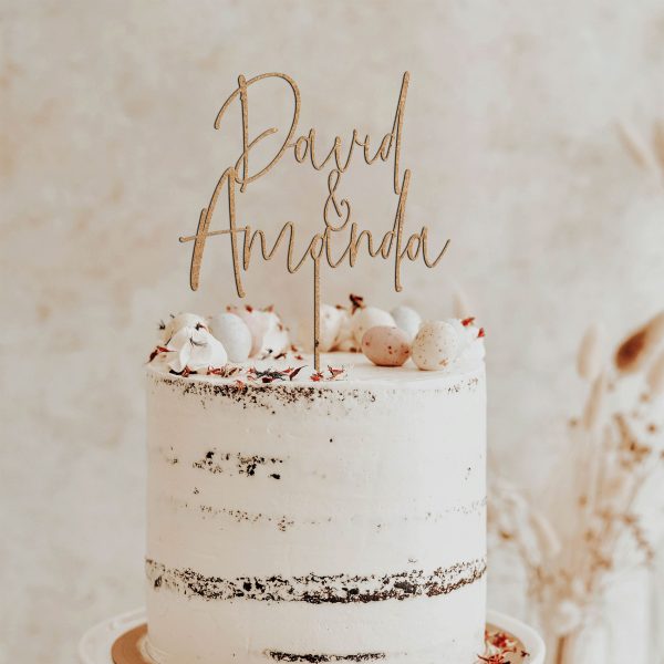 Handwritten Cake Topper for Wedding, Personalized Cake Topper