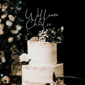 Custom Names Cake Topper, Personalized Wedding Cake Topper