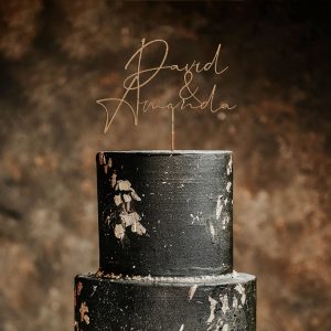 Custom Names Cake Topper, Personalized Wedding Cake Topper