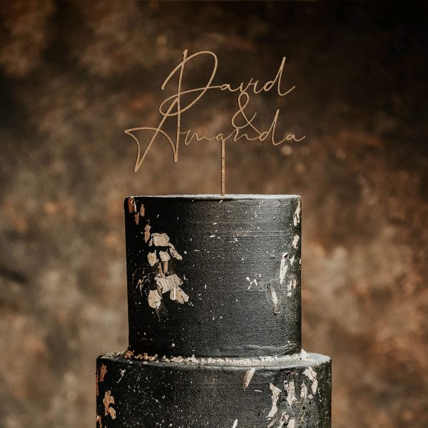 Custom Names Cake Topper, Personalized Wedding Cake Topper