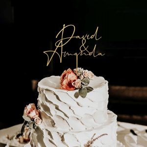 Custom Names Cake Topper, Personalized Wedding Cake Topper