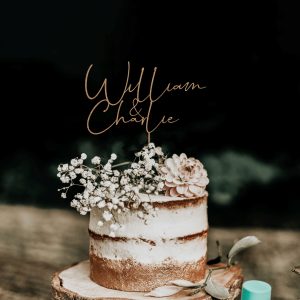 Custom Names Cake Topper, Personalized Wedding Cake Topper