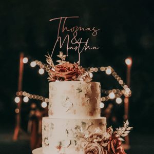 Custom Names Cake Topper, Personalized Wedding Cake Topper