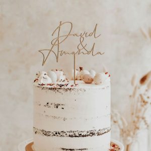 Custom Names Cake Topper, Personalized Wedding Cake Topper