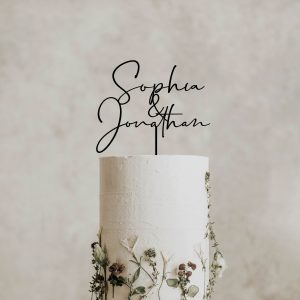 Custom Names Cake Topper, Personalized Wedding Cake Topper