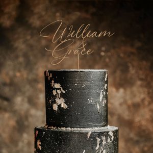 Modern Wedding Cake Topper, Two Names Cake Topper, Personalized Cake Topper for Wedding
