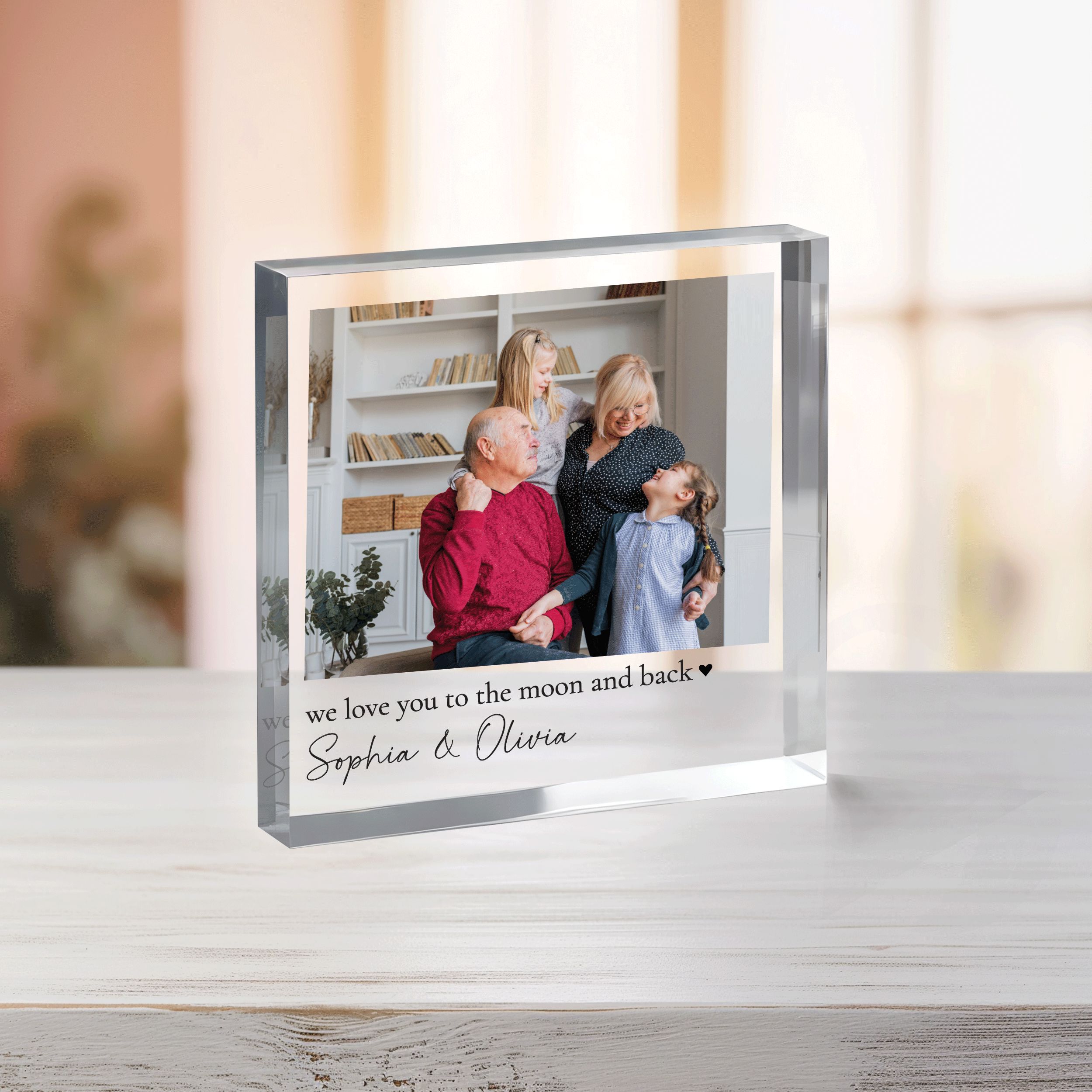 We-love-you-to-the-moon-and-back-Square-Plaque.psd_0000_Group-8 Photo Block Grandparents Gift, Personalized Photo Acrylic Block
