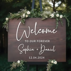 Wedding Welcome Sign, Personalized Wedding Welcome Sign