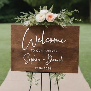 Wedding Welcome Sign, Personalized Wedding Welcome Sign