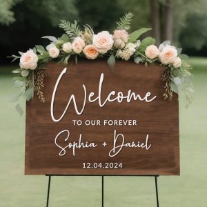 Wedding Welcome Sign, Personalized Wedding Welcome Sign