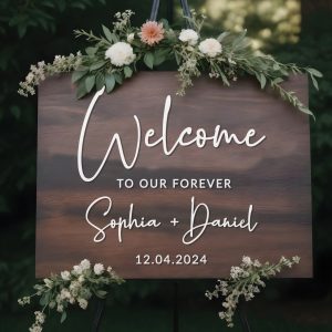 Wedding Welcome Sign, Personalized Wedding Welcome Sign