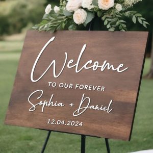 Wedding Welcome Sign, Personalized Wedding Welcome Sign