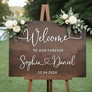 Wedding Welcome Sign, Personalized Wedding Welcome Sign